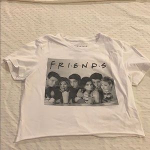 White “FRIENDS” crop top